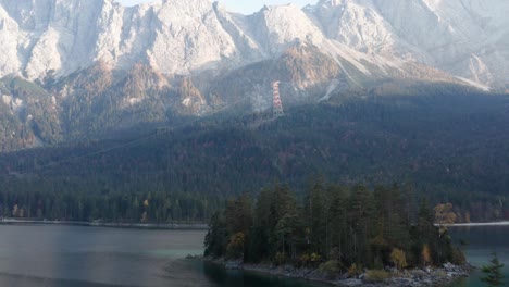 baviera, isla del lago eibsee hora dorada | 4k d-log: perfecto para gradación de color