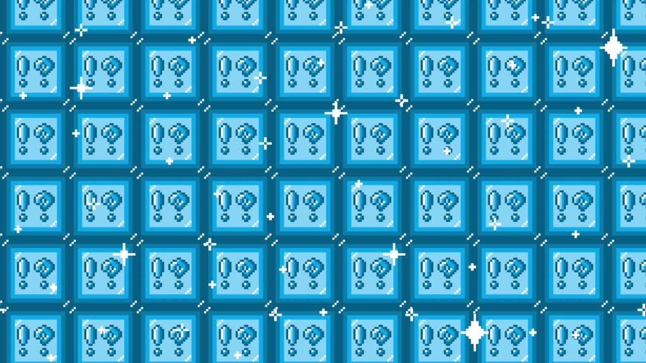 Pixel art tile interrobang mark Looping animated background. 1080p (2).mp4