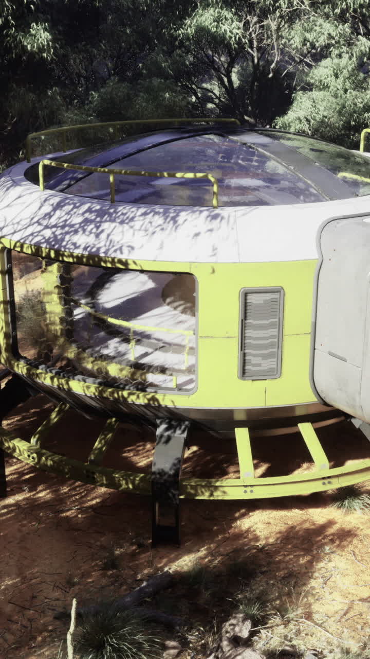 Futuristic habitat in a natural setting showcasing innovative design concepts