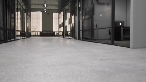 empty corridor with modern design and bright natural lighting