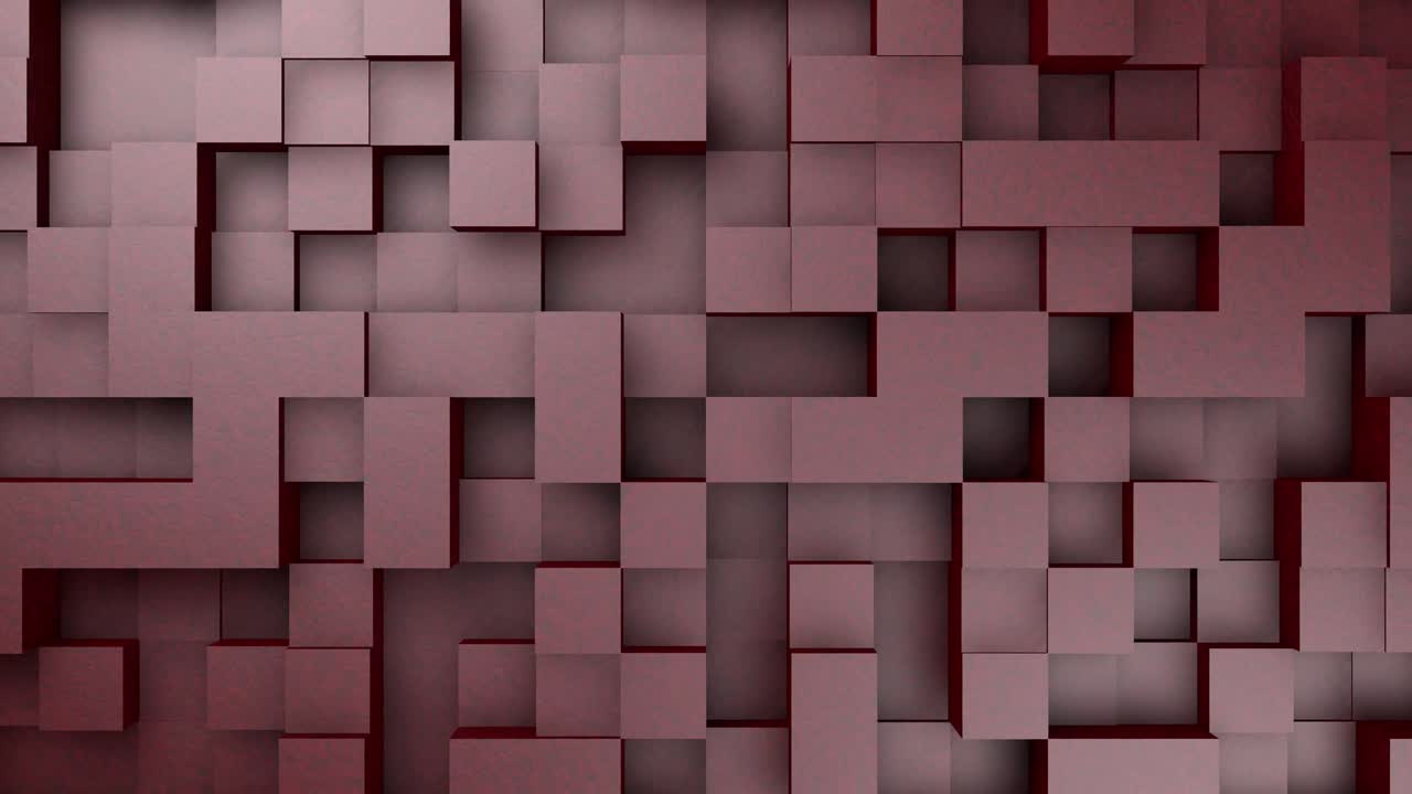 cubos abstractos en movimiento movimiento aleatorio de fondo en bucle. animación 3d 4k v3