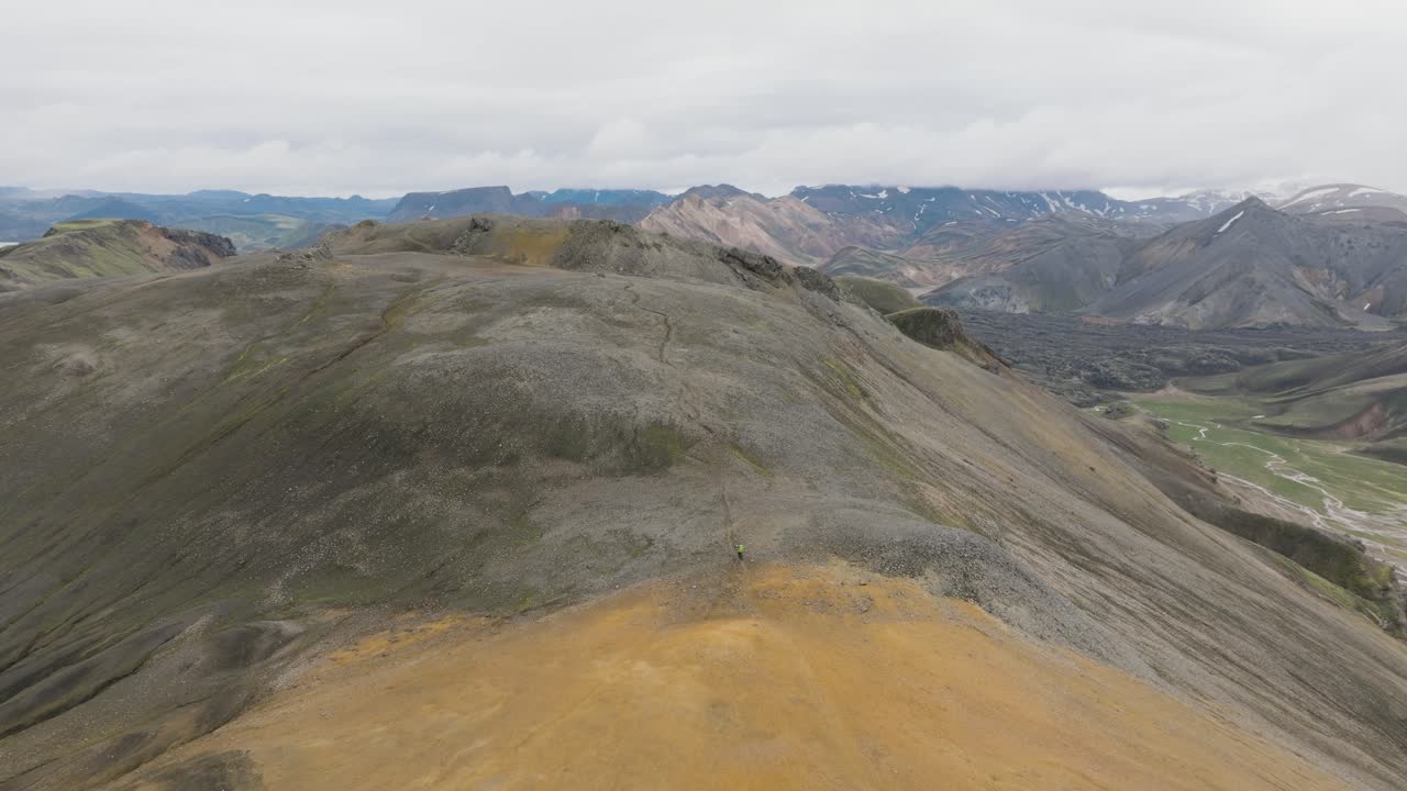 Suðurnámur trail, Landmannalaugar area, part 2, from high, Iceland