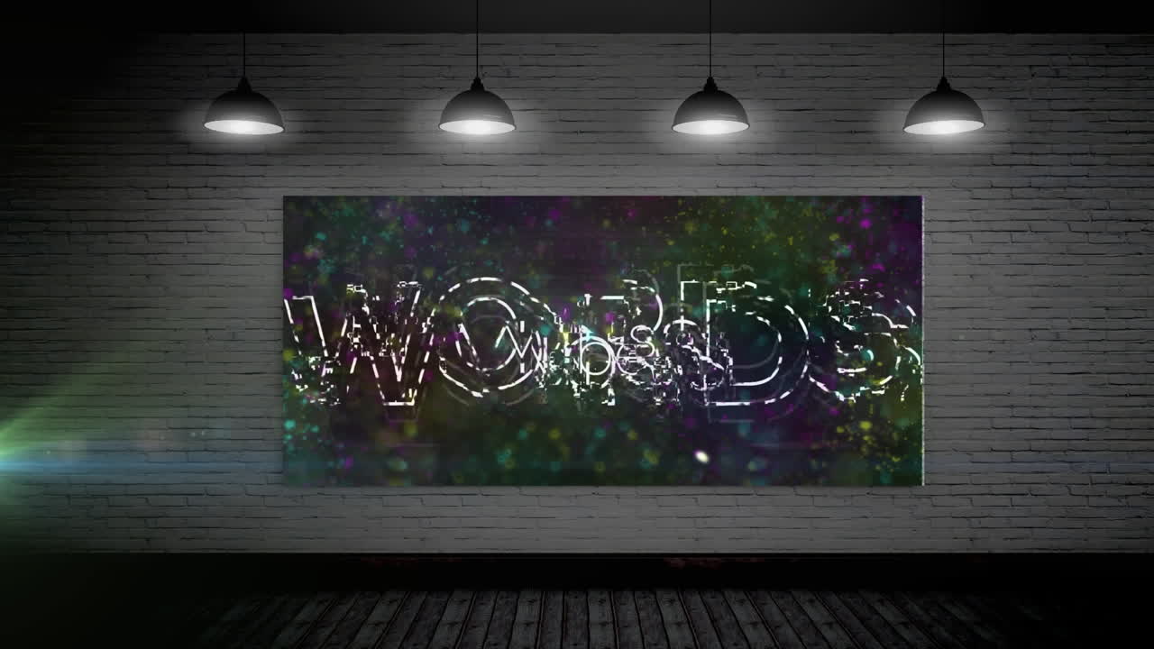 바이브 텍스트의 애니메이션과 사무실의 간섭