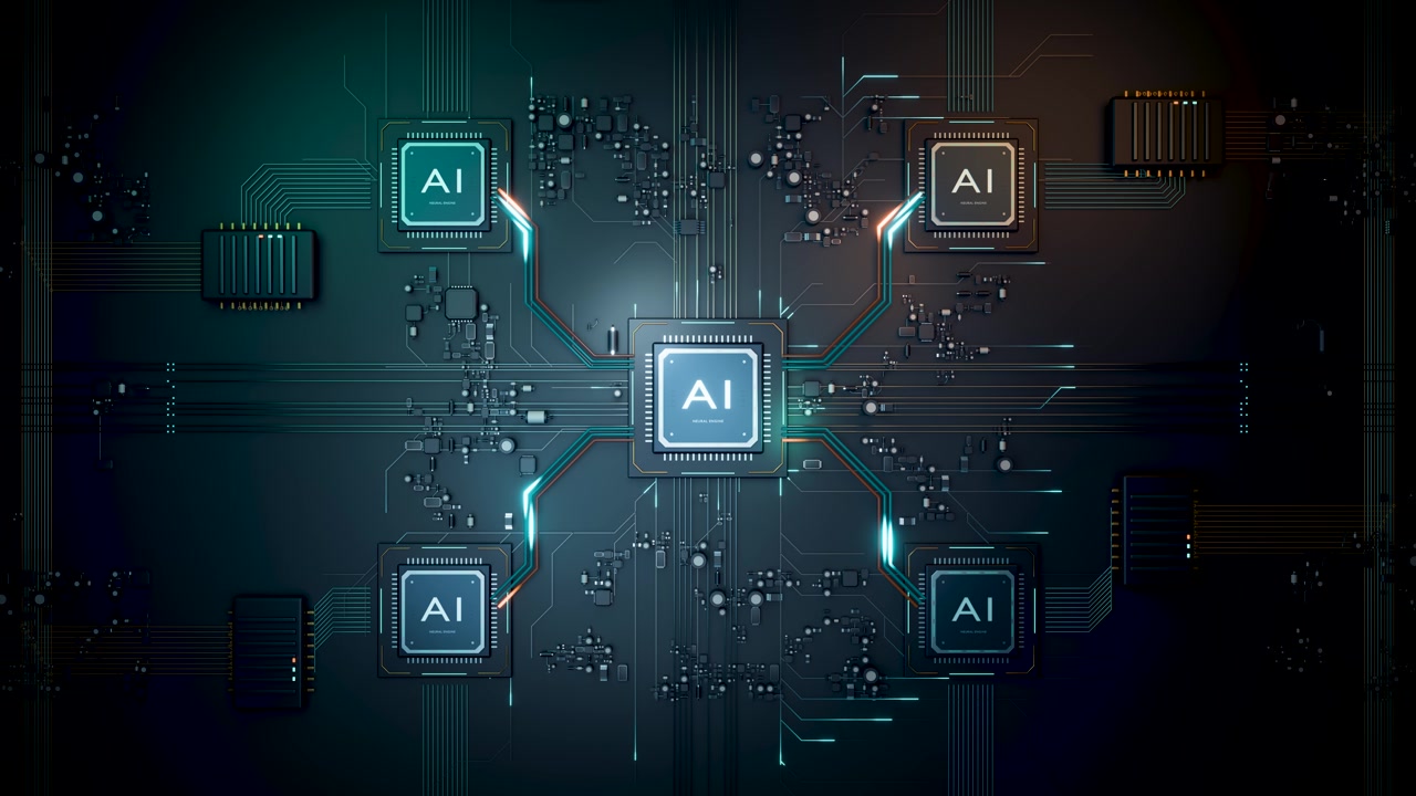 Artificial Intelligence Processor Chip on Circuit Board