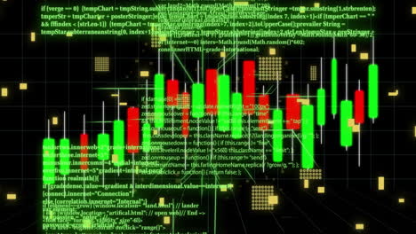animación del procesamiento de datos digitales a través de una placa de circuitos informáticos