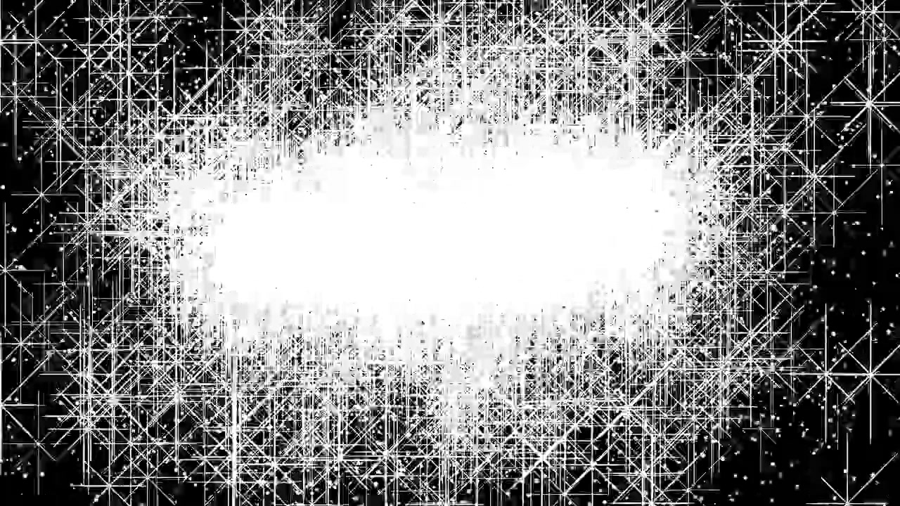 Esplosione di particelle luminose a forma di stella di Natale con canale alfa