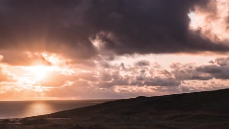 beautiful sunset above the sea