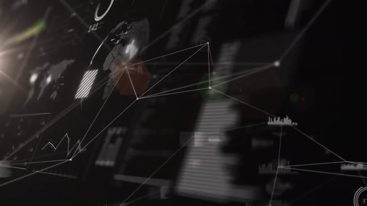 데이터 처리 및 연결 네트워크의 애니메이션