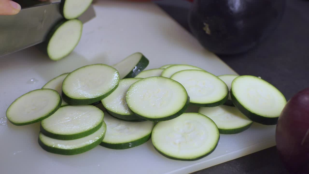 Eggplant on a cutting board