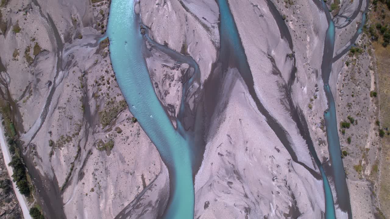 Aerial View of a Braided River