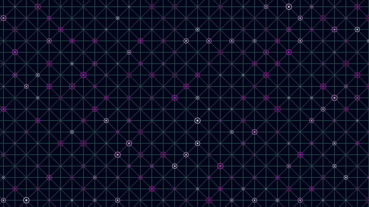 Abstract geometric pattern black and blue grid with white star dots