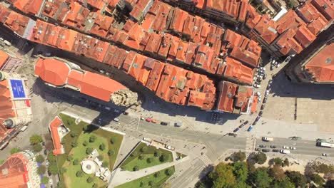 aerial view of a european city