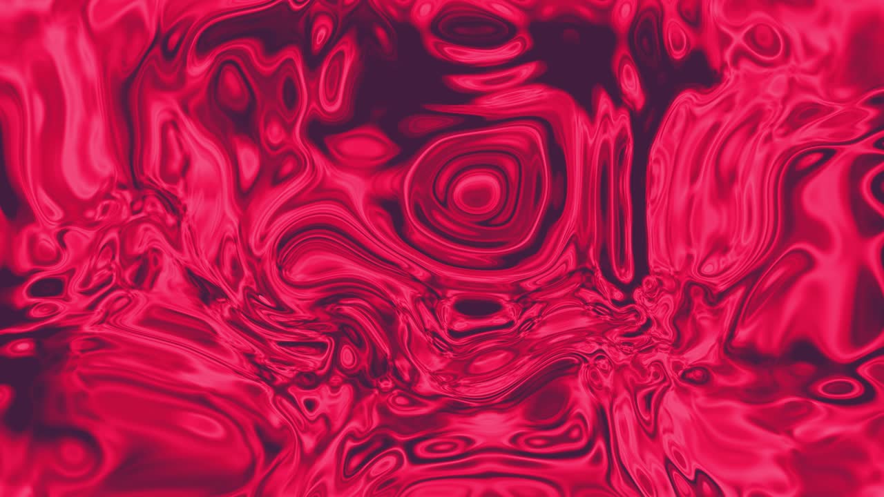 Sfondo in movimento con texture marmorea ondeggiante effetto metallo liquido. Grafica animata in movimento di plasma olografico rosso. Video 4k di animazione astratta di flusso fluido ondeggiante