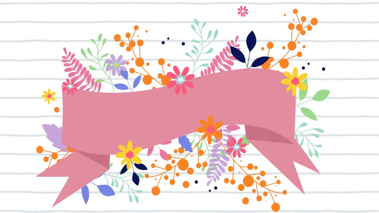 animación del feliz día de los maestros texto sobre los artículos escolares iconos y flores