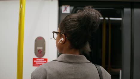 woman on a subway