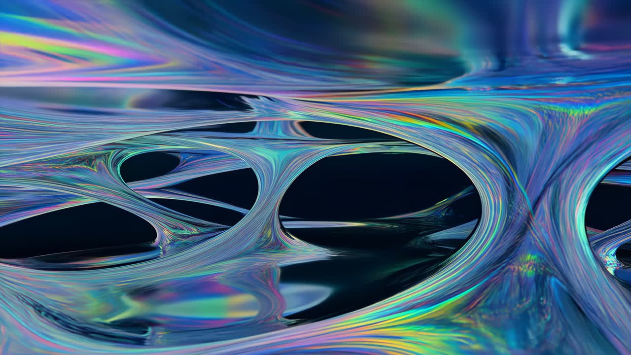 Abstract Iridescent Fluid Structures