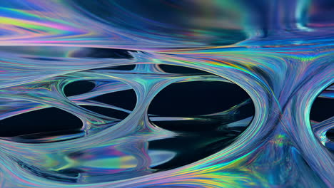 abstract iridescent fluid structures
