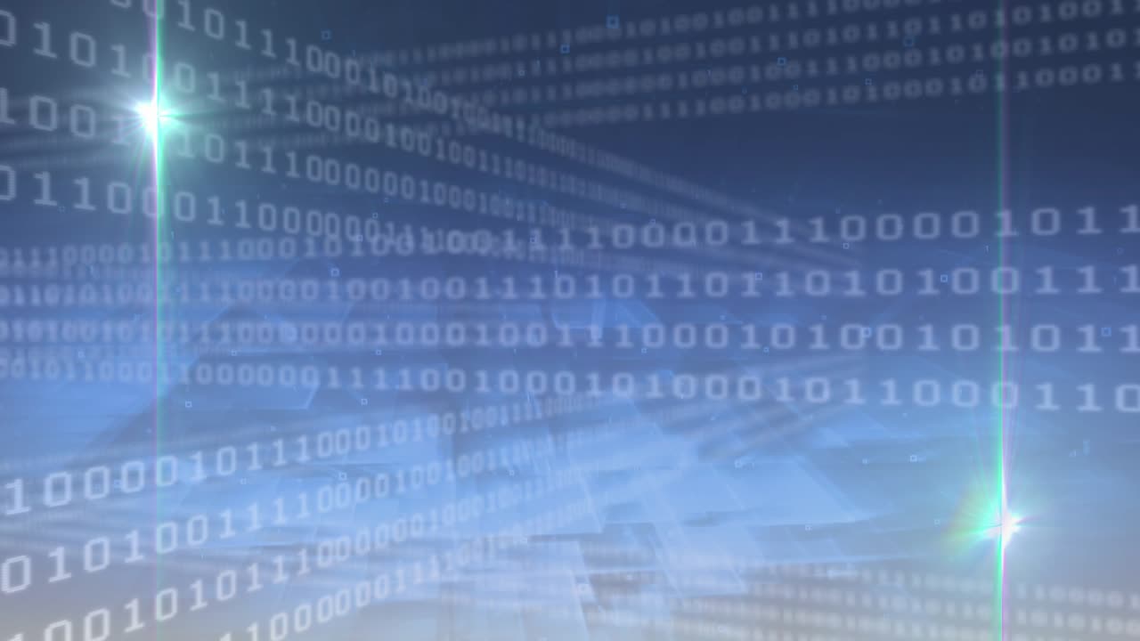 Animation of light spots over data processing