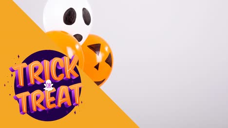 Animation-of-trick-or-treat-text-over-balloons