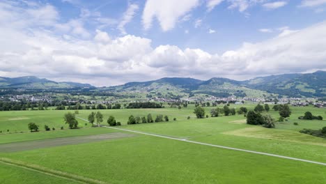 drone hyper-lapse of picturesque switzerland landscape