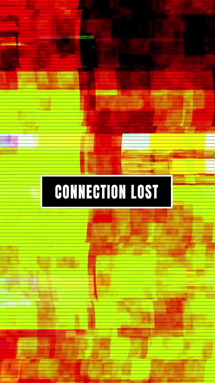 Digital Glitch Effect with Connection Lost Text Overlay