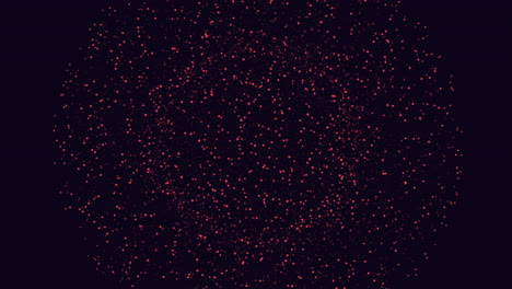 abstract composition of red dots on black background