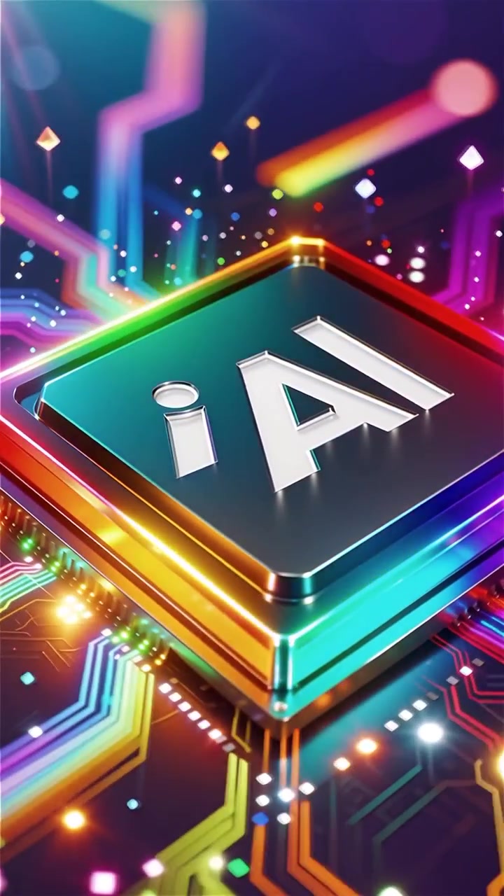 Futuristic AI Chip Motherboard Technology Background