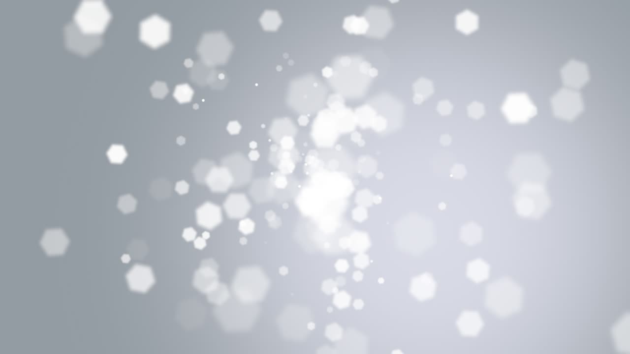 bokeh blanco y plateado de mosca con partículas en un fondo brillante