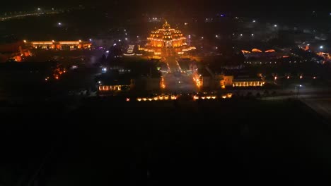 Swaminarayan-Akshardham-Mandir-En-La-Vista-Aérea-De-Nueva-Delhi