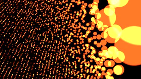 abstract bokeh background dancing particles golden gold