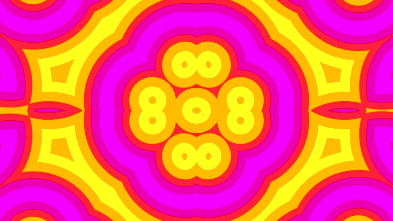 Kaleidoscope Circles Motion Background Loop