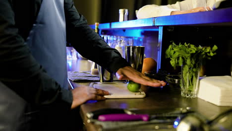 bartender preparing a cocktail