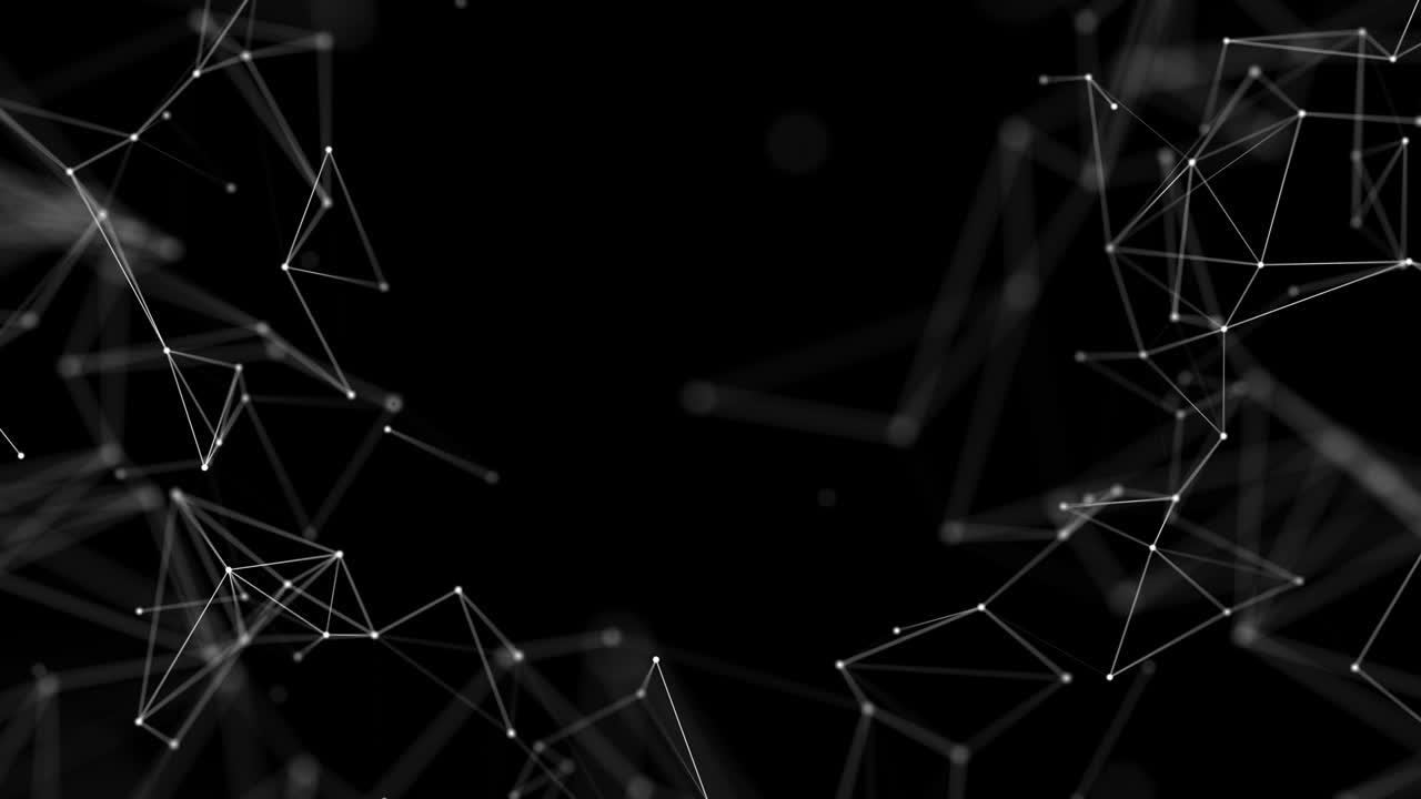 Connecting lines and dots.Big data visualization Loop background.