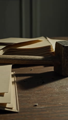 hammer on old books