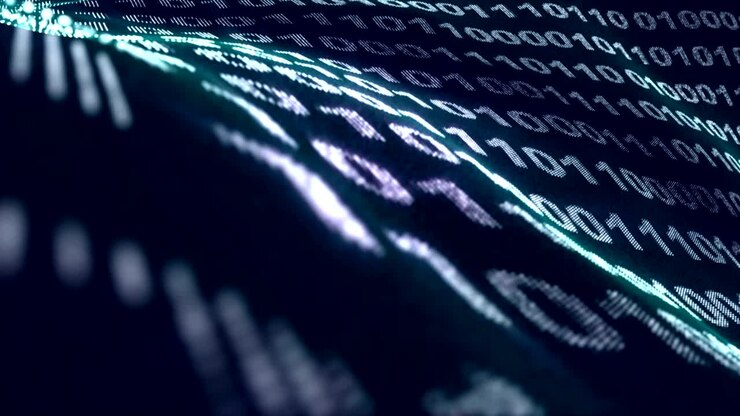 Binary Code Numbers Animation, Rendering, Background, Loop