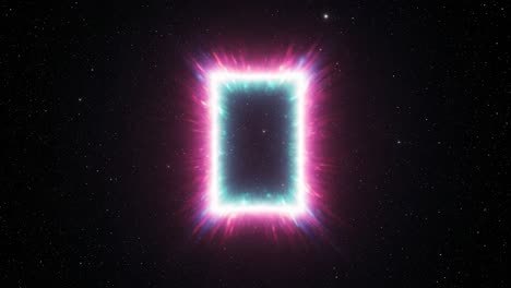 a vibrant portal in space: exploring the boundless cosmic gateway filled with radiant colors and mystical energy emitting from a celestial frame