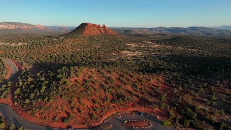 red sandstone canyon on vast landscape of sedona in arizona