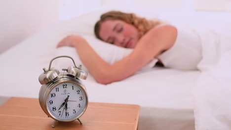 Peaceful-blonde-model-trying-to-wake-up