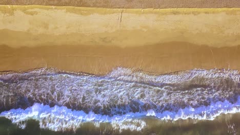 olas reales chocan contra una playa