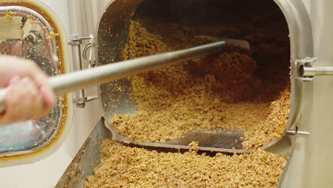 beer brewing process in a brewery