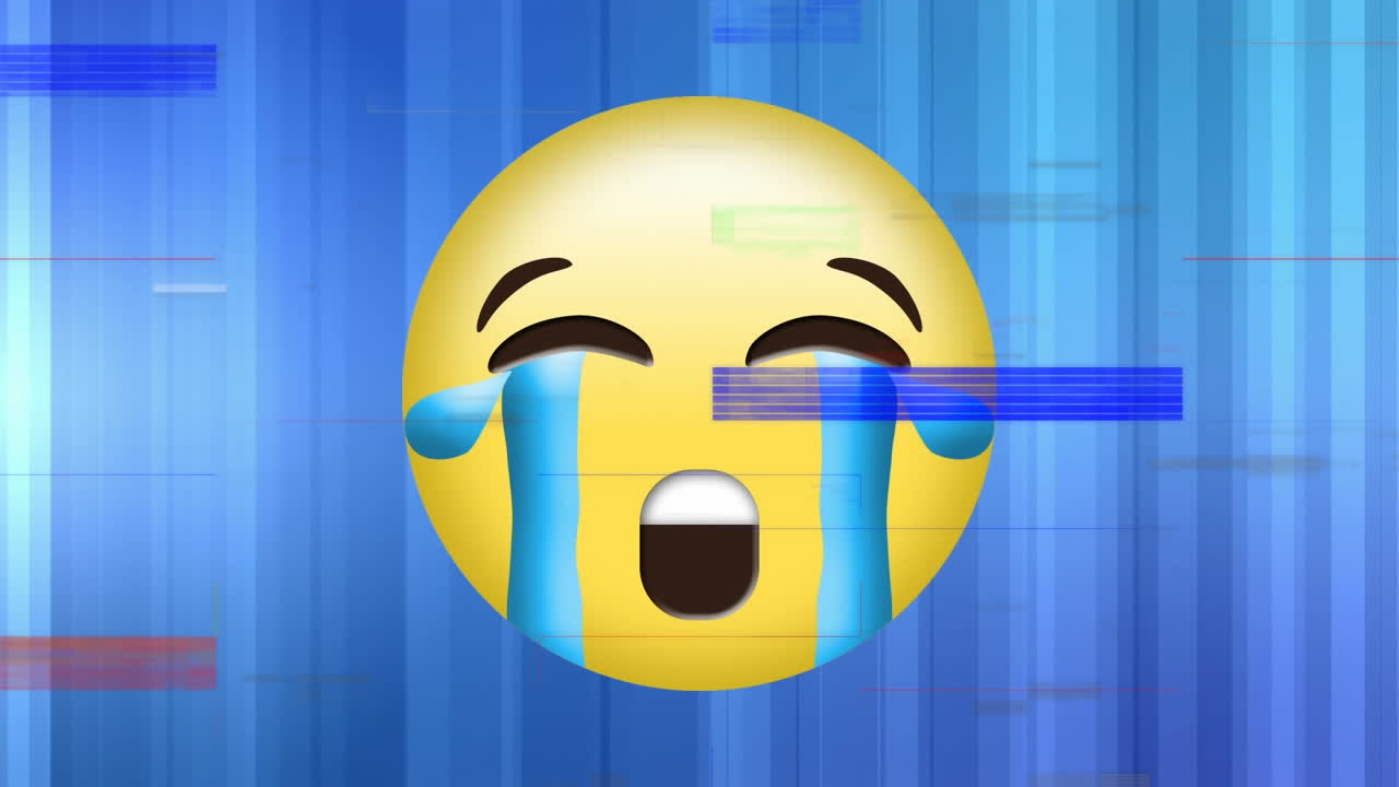 울고 있는 노란색 얼굴 이모티콘