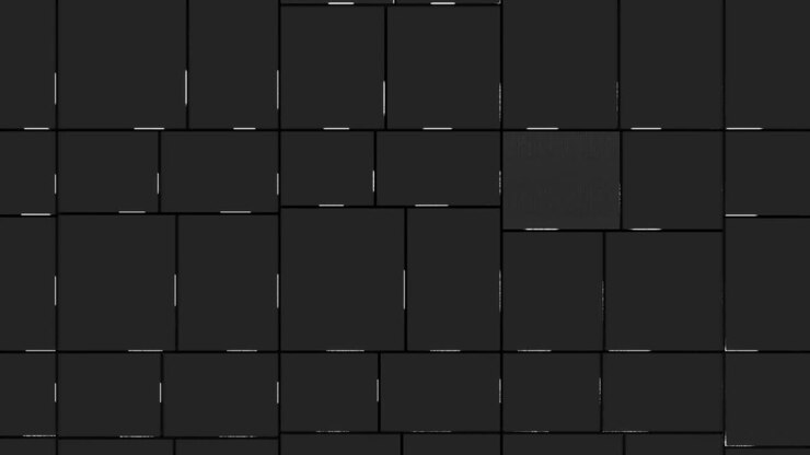 Abstract background with black moving cubic surface. Geometric concept. Scalable adaptive blocks