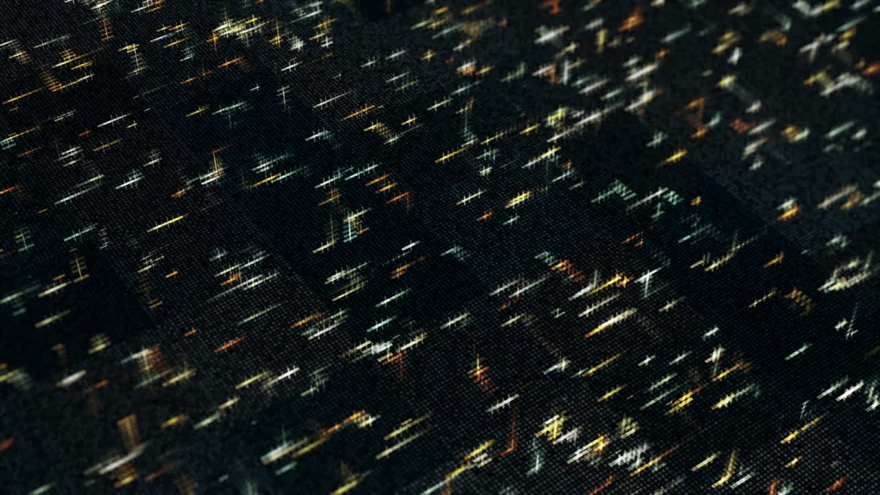 Abstract animation of digital abstract processes on the dark background. Animation. Software developer, programming, binary computer code with technology and connection concept