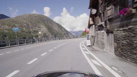 driving on the simplon pass in switzerland