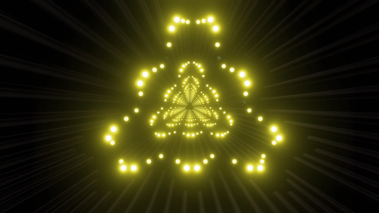 Glowing Triangular Tunnel Visuals