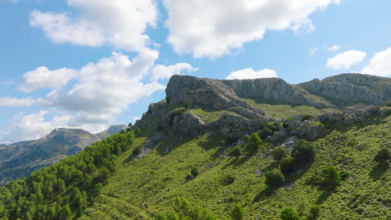 Mountainous Landscape with Lush Green Vegetation