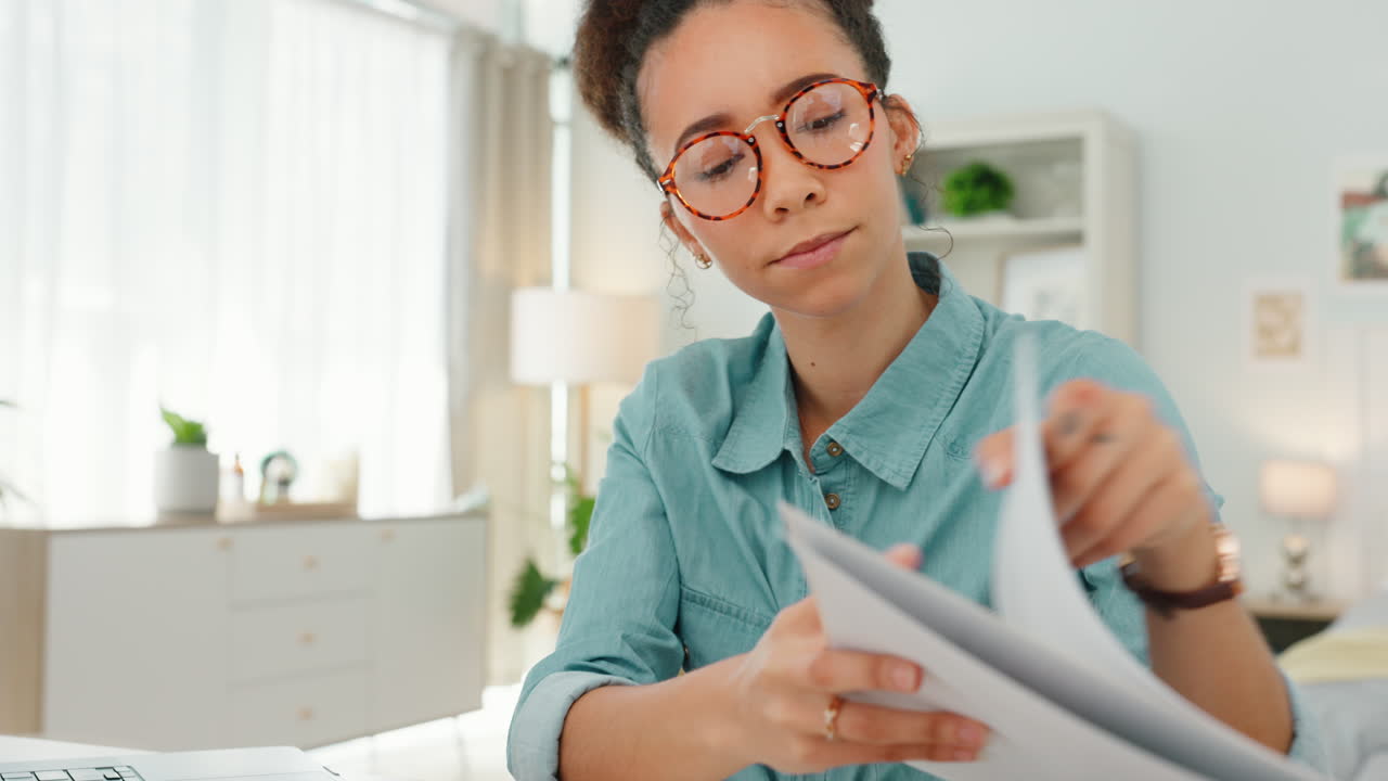 Startup, creative or business woman with documents