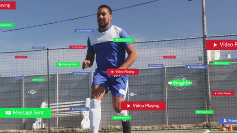 Animation-Von-Social-Media-Symbolen-über-Fußballspieler