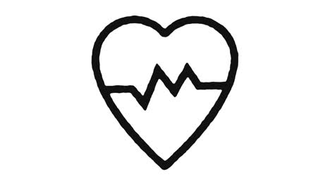 heart health icon animation footage & alpha channel