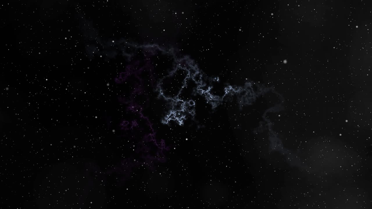 Vídeo en 4K de un bucle de nebulosa espacial con fondo de estrellas en movimiento, fondo espacial, nubes de nebulosa, campo de estrellas exterior